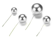 Bubbles Einstecker silber, 4 Stück - Tortendekoshop