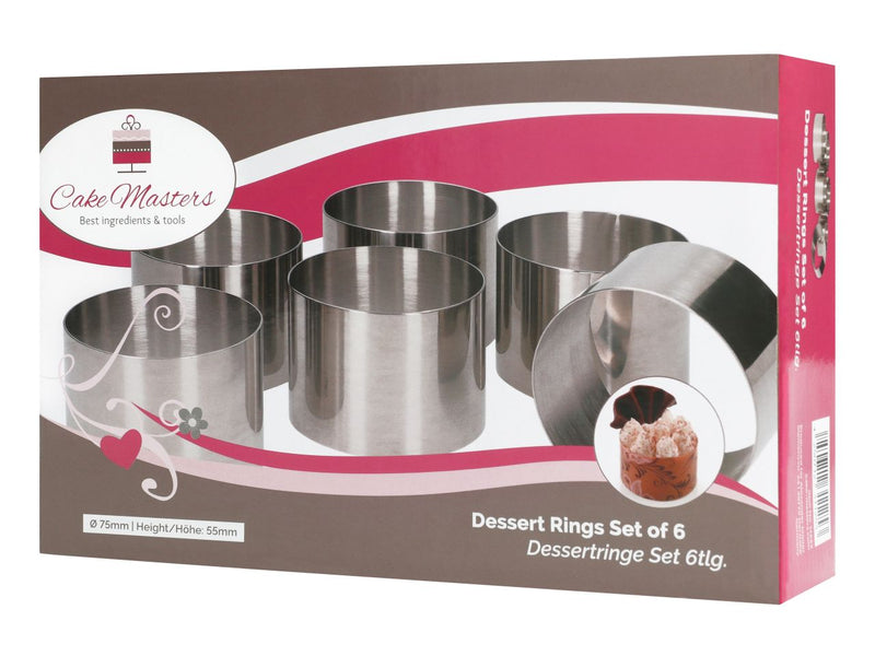 Dessertringen rond, 8 stuks 
