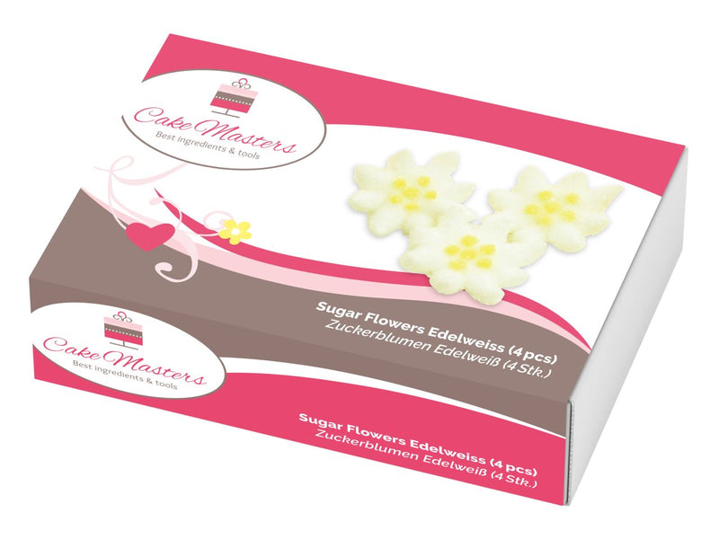 Rozen 50mm roze suiker, 3 stuks