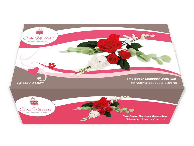 Fijne Suikerboeket Rozen Rood 