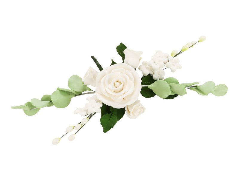 Fijne Suikerboeket Rozen Wit