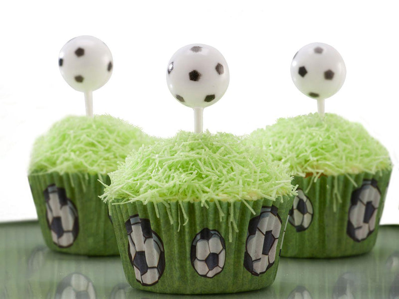 Football Backförmchen, 25 Stück - Tortendekoshop