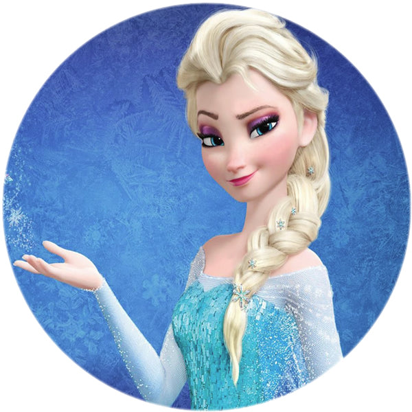 Frozen, Elsa, Ice Queen temalı yuvarlak pasta kabı