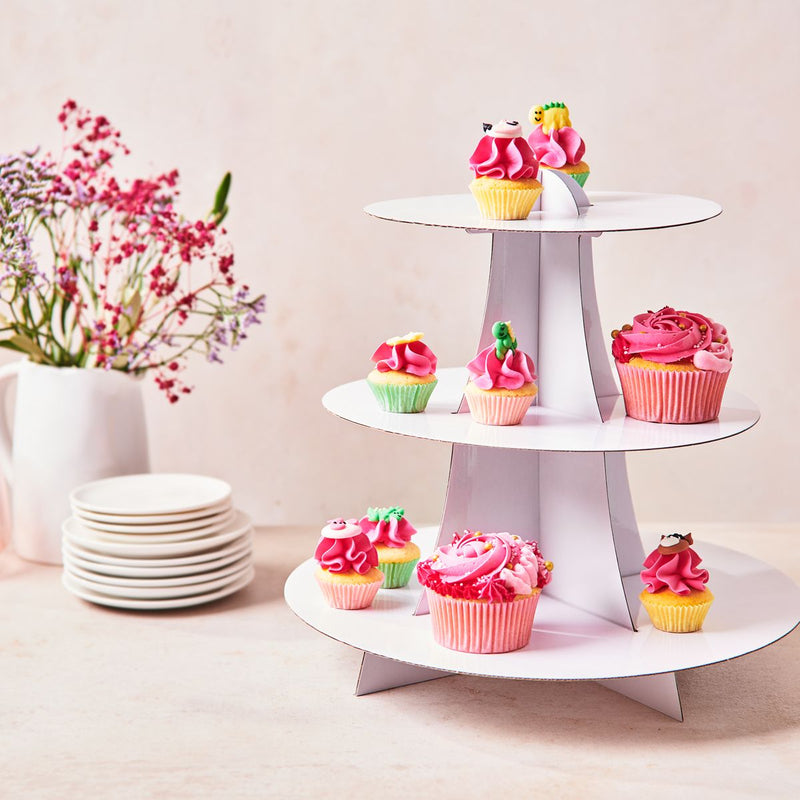 FunCakes 3 Tier Cupcake Stand Display - Weiß