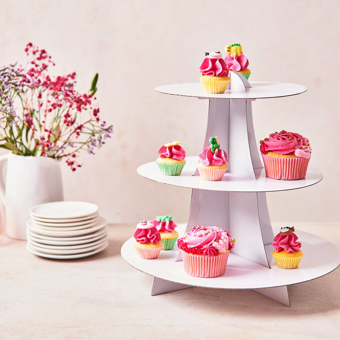 FunCakes 3 Tier Cupcake Stand Display - Weiß