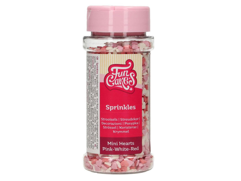 FunCakes Mini herzen Rosa-Weiß-Rot, 60g