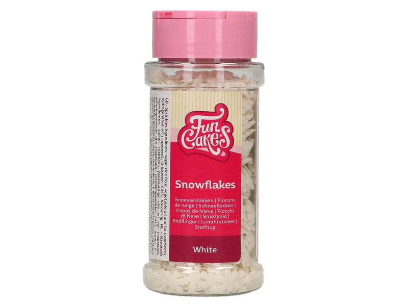 FunCakes Schneeflocken Weiß, 50g