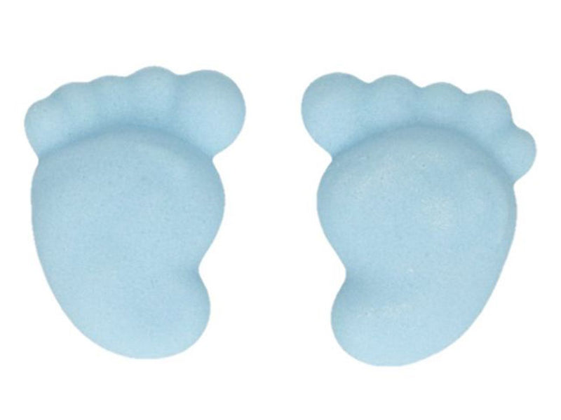 FunCakes Zuckerdekorationen Baby Füße Blau, 16er Set