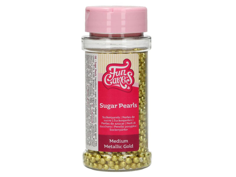 FunCakes Zuckerperlen Metallic Gold, 80g