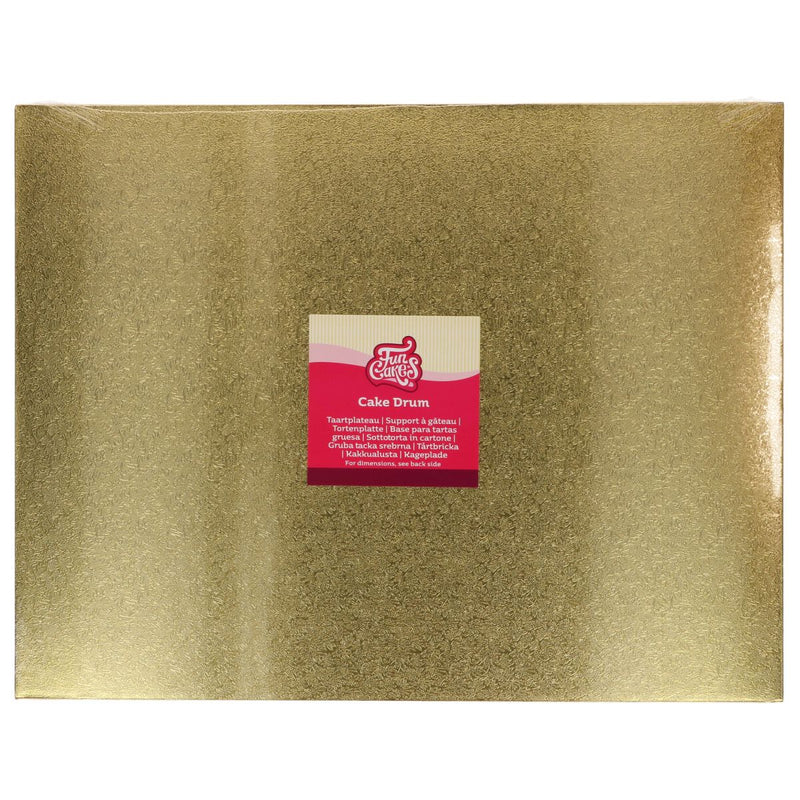 FunCakes Cake Drum Rectangular Gold, 45 x 35 cm