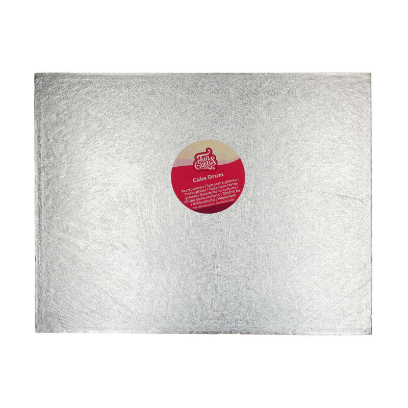 FunCakes Cake Drum Rectangular Silber, 45 x 35 cm