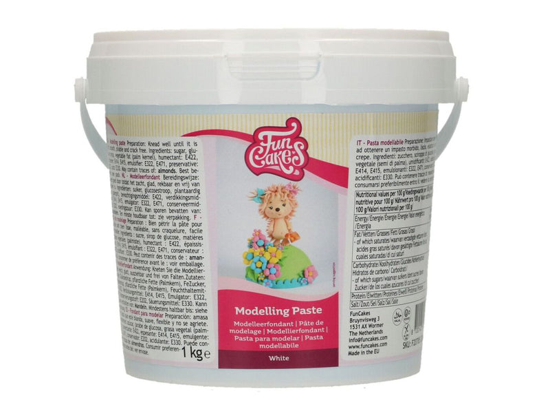 Funcakes Modellierpaste Weiß, 1kg