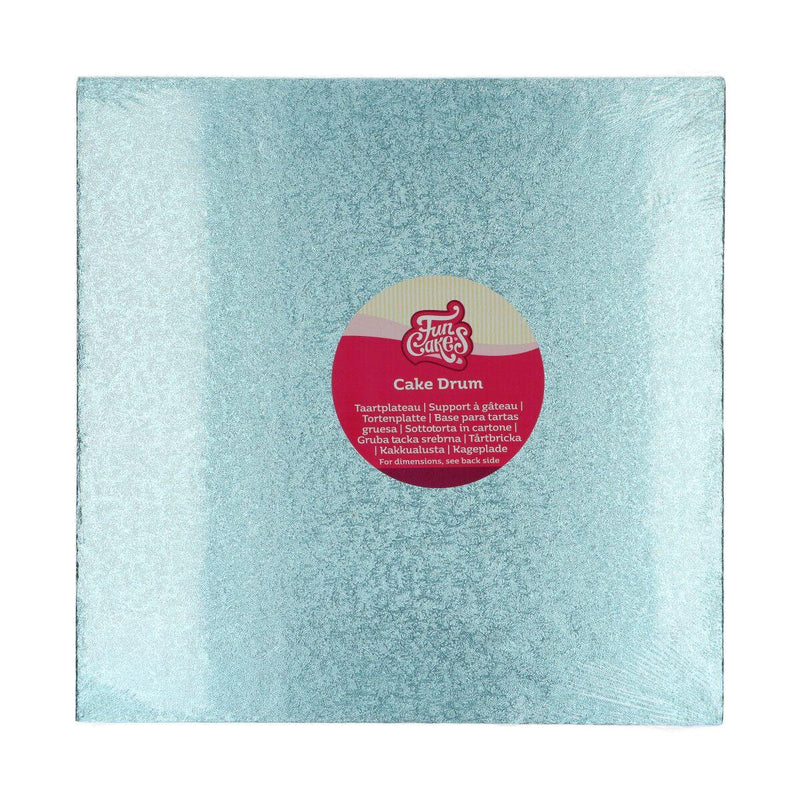FunCakes Tortenplatte Babyblau, Quadrat 30,5 cm - Tortendekoshop
