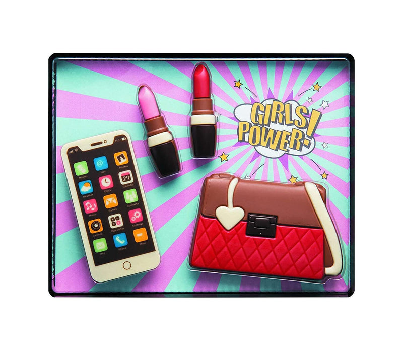 Geschenkpackung Girl Set - Girl Power aus Schokolade ,135g