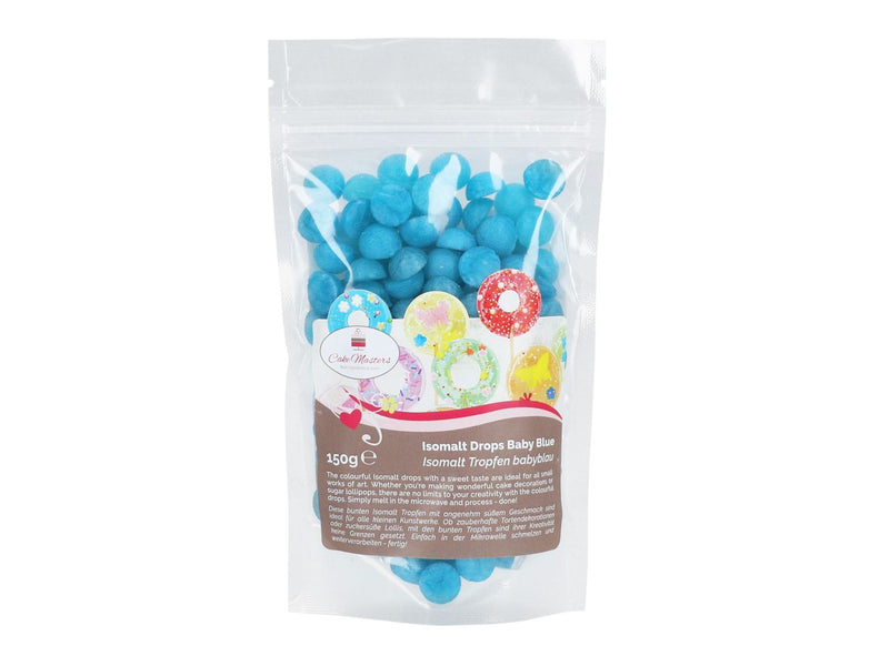 Isomalt Tropfen babyblau, 150g