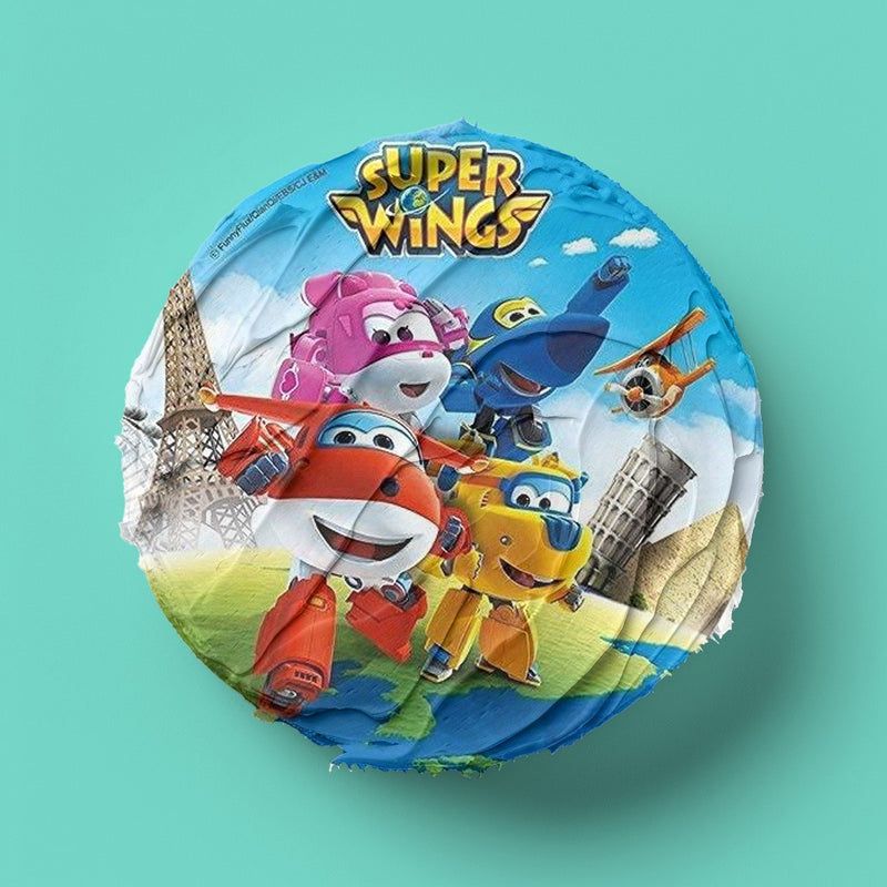 Super Wings Runde Tortenaufleger
