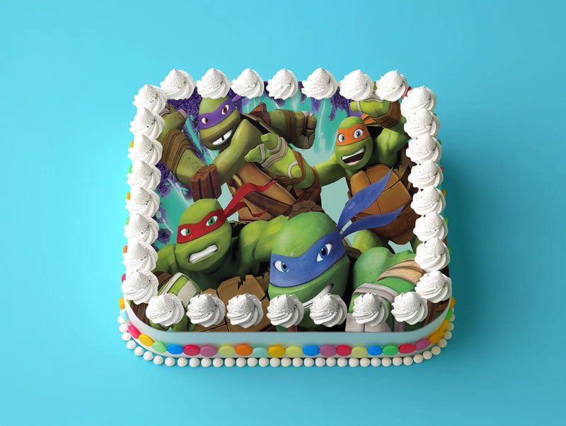 Ninja Turtles taarttopper, rechthoekig
