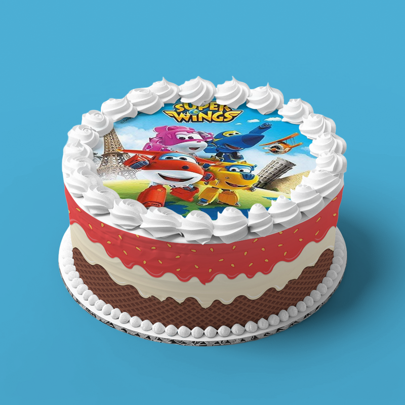 Super Wings Runde Tortenaufleger