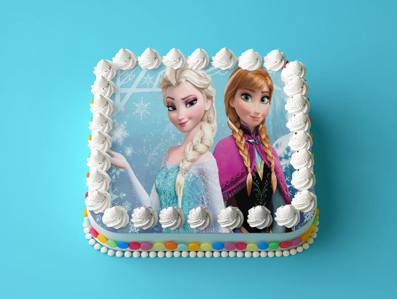 Elsa, Anna, Eiskönigin Tortenaufleger, Rechteckig