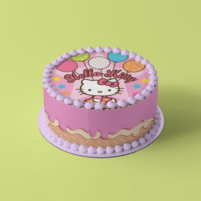 Hello Kitty Runde Tortenaufleger