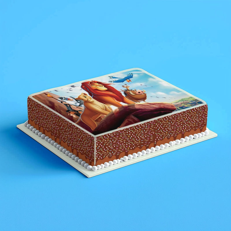 Leeuwenkoning taarttopper, rechthoekig