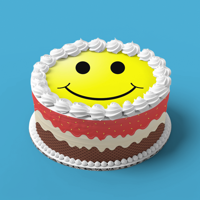 Smiley Runde Tortenaufleger