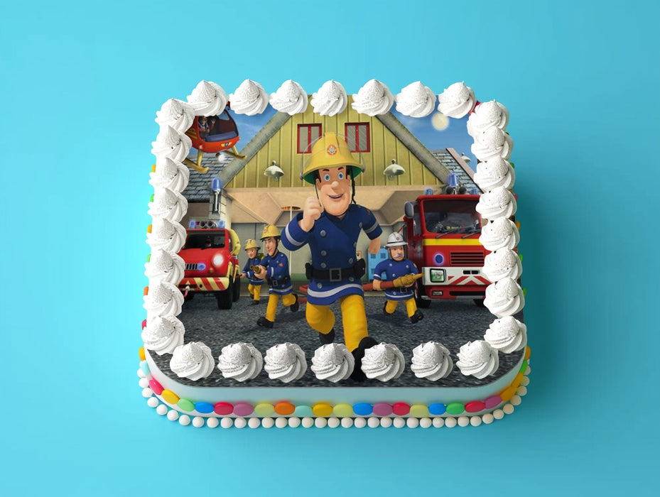 Feuerwehrmann Sam Tortenaufleger, Rechteckig