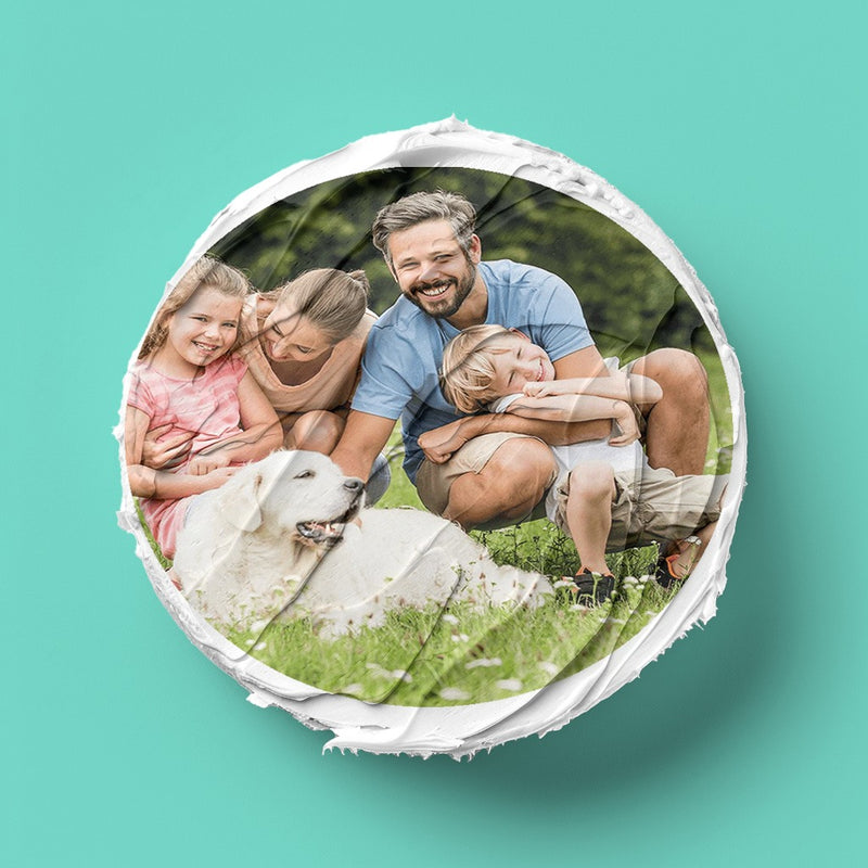 Individuell Runde Bild als Tortenaufleger