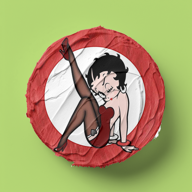 Betty Boop runde Tortenaufleger