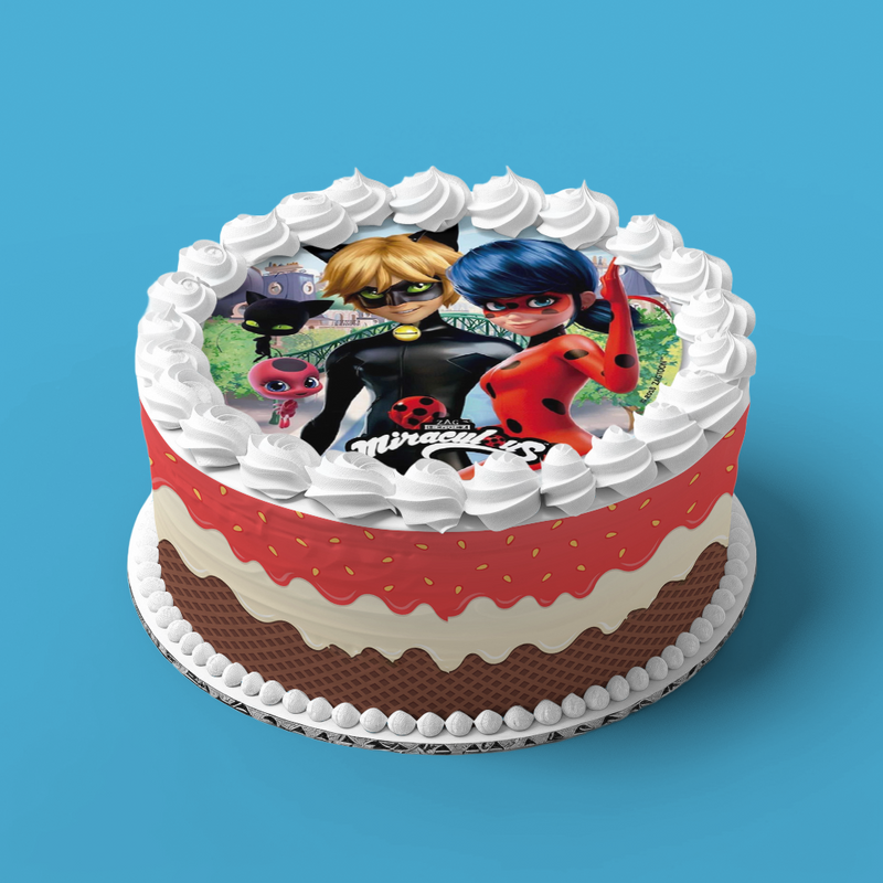 Generique, Ladybug Miraculous Runde Tortenaufleger