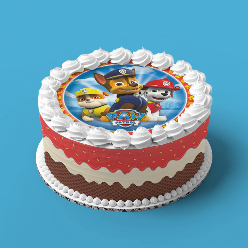 Paw Patrol Runde Tortenaufleger