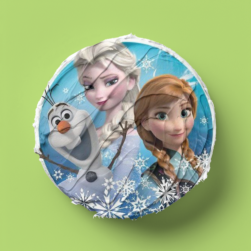 Anna, Elsa, Olaf Runde Tortenaufleger