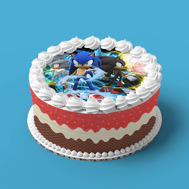 Sega Sonic Runde Tortenaufleger