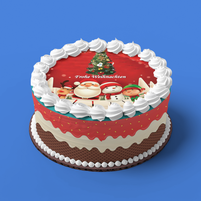 Weihnachten Thema Runde Tortenaufleger
