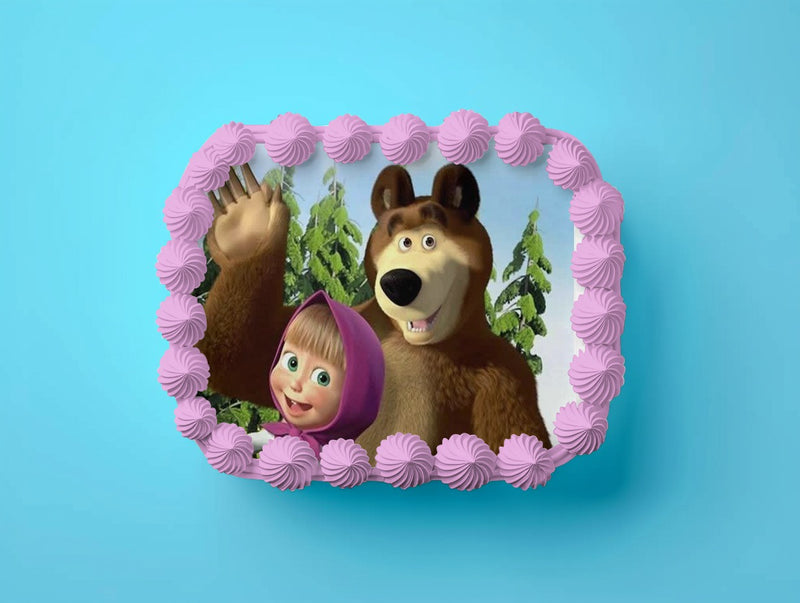 Mascha und der Bär Tortenaufleger, Rechteckig