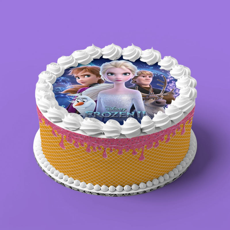 Frozen II - Eiskönigin Tortenaufleger, Rund