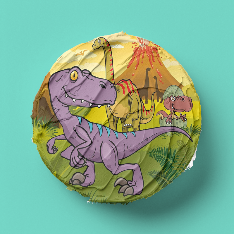 Dinosaurs Runde Tortenaufleger