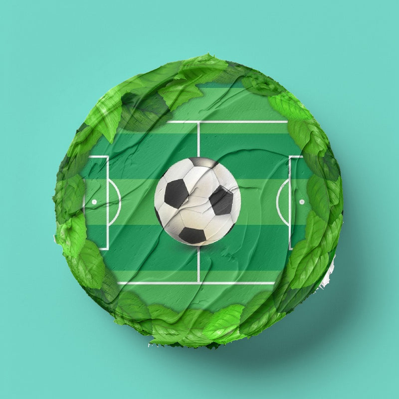 Fußball Thema-8 Runde Tortenaufleger