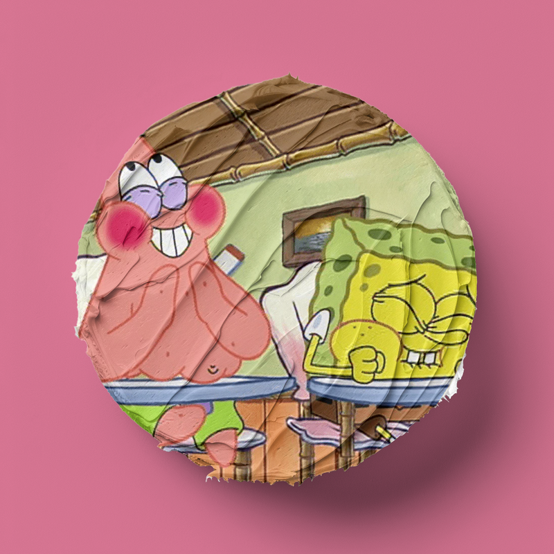 Spongebob Tortenaufleger, Rund