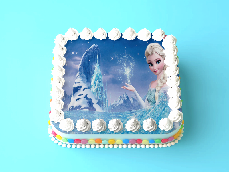 Frozen, Elsa, Eiskönigin Tortenaufleger, Rechteckig