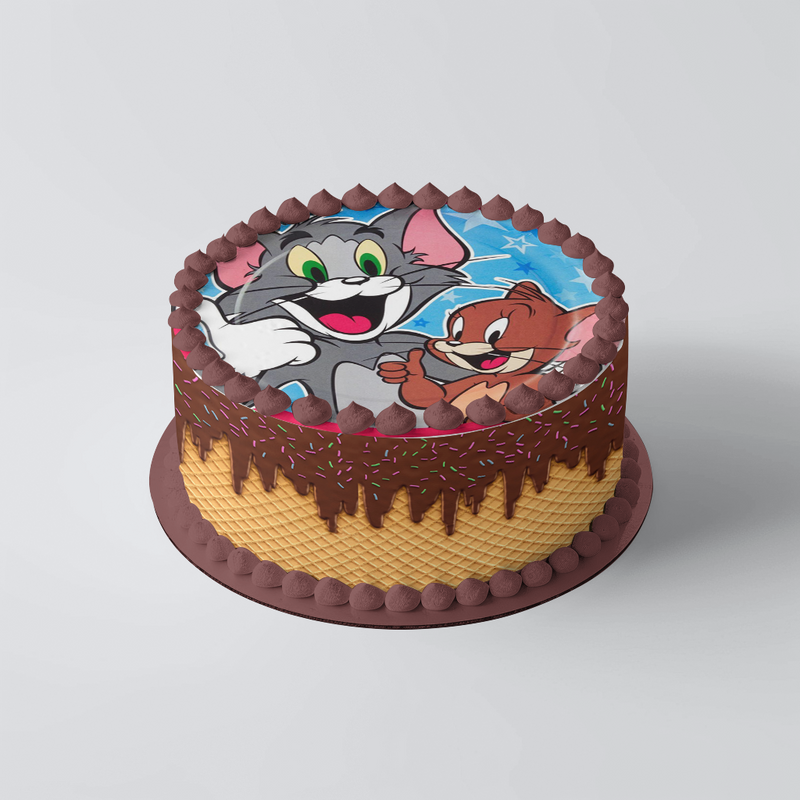 Tom und Jerry Runde Tortenaufleger