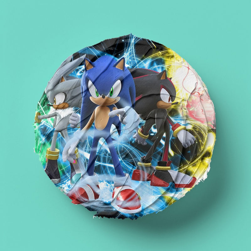 Sega Sonic Runde Tortenaufleger