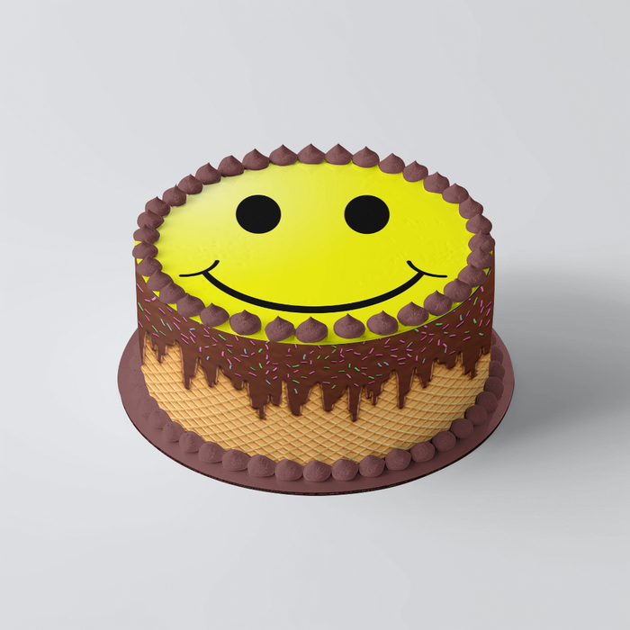 Smiley Runde Tortenaufleger