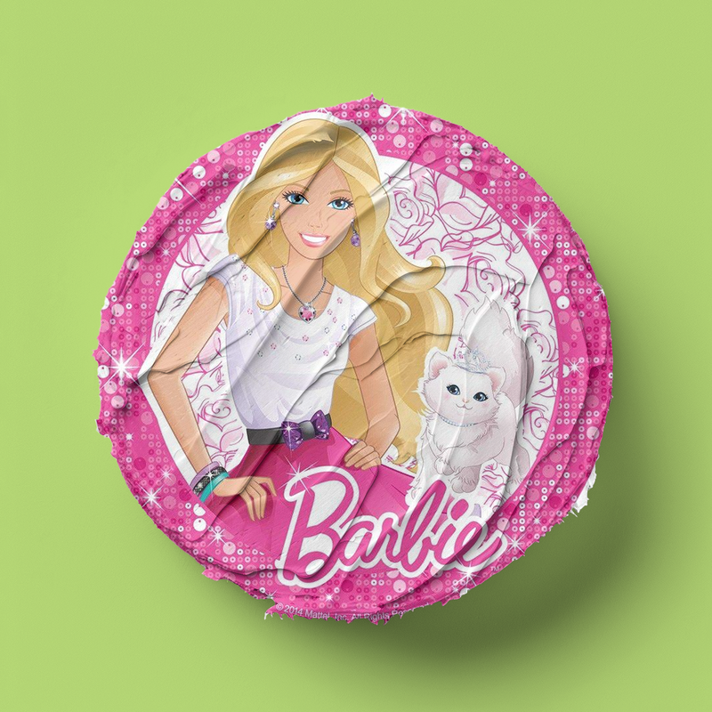 Barbie Runde Tortenaufleger