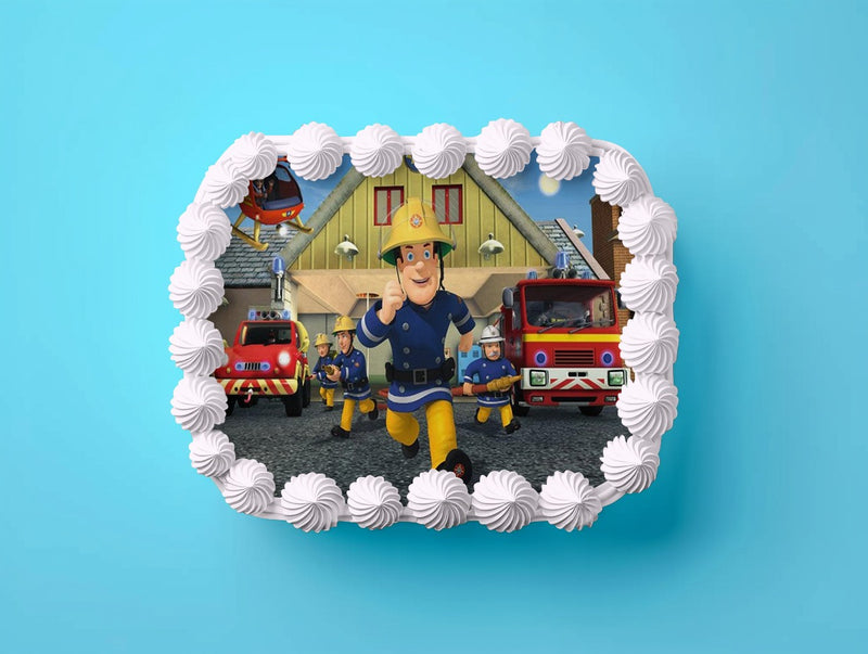 Feuerwehrmann Sam Tortenaufleger, Rechteckig