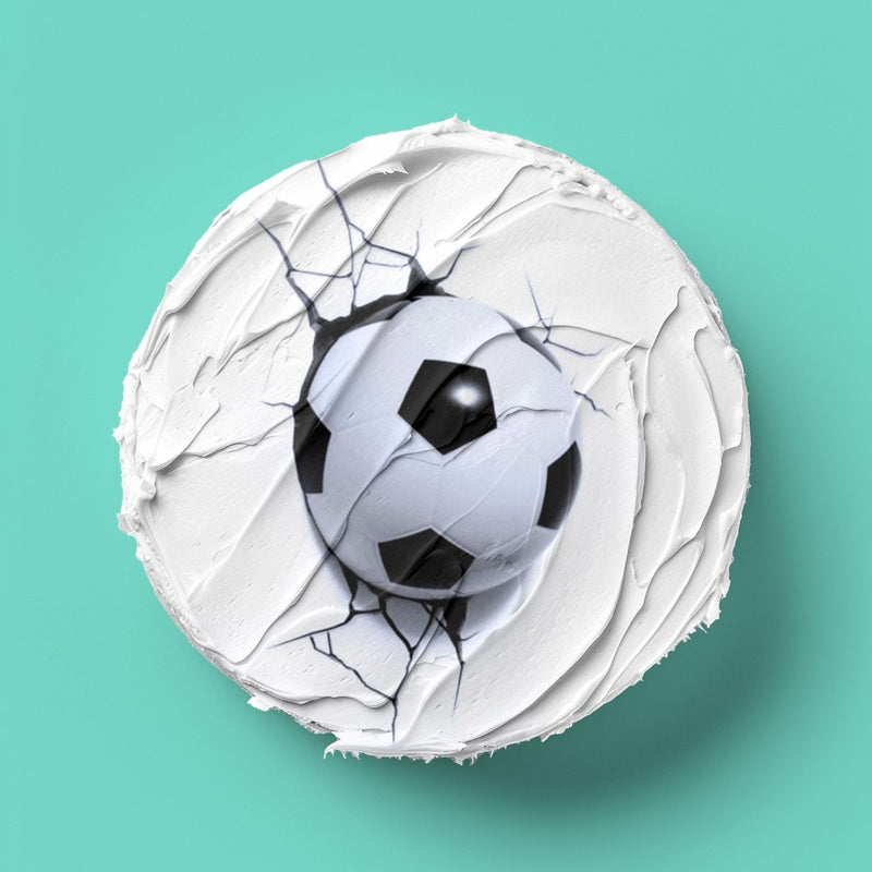 Fußball Thema-12 Runde Tortenaufleger
