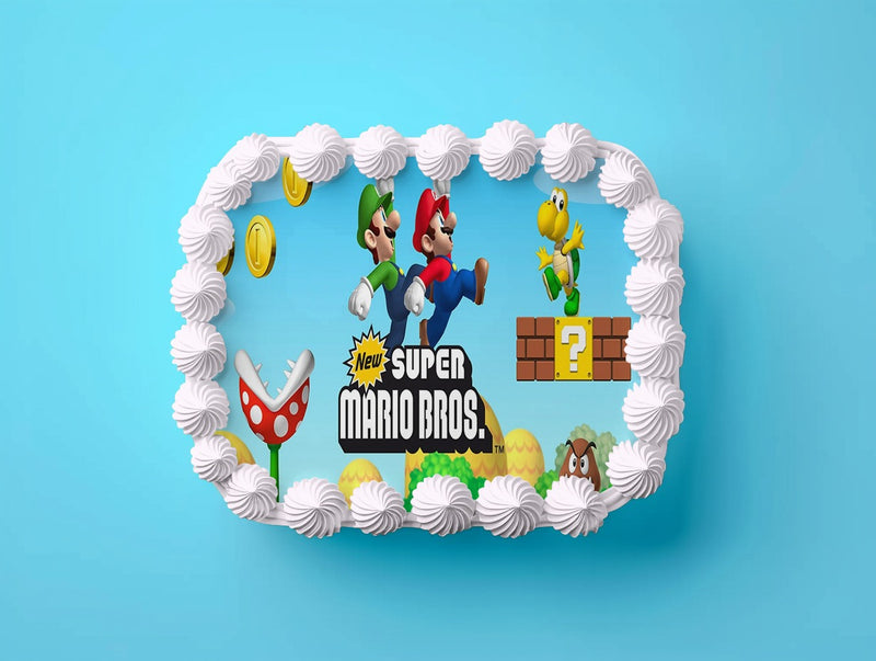 Mario Bros Tortenaufleger, Rechteckig