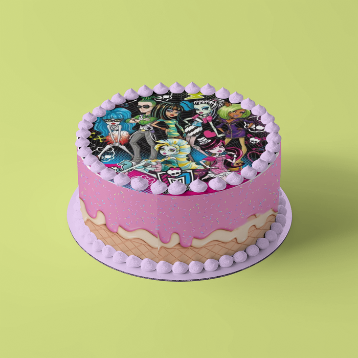 Monster High Runde Tortenaufleger