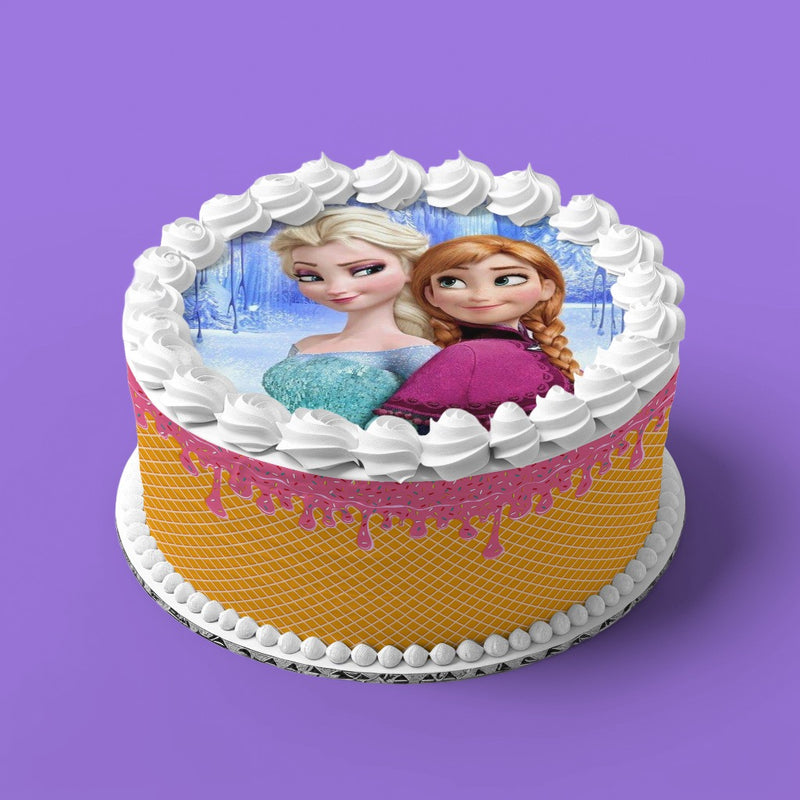 Anna, Elsa, Frozen, Eiskönigin Runde Tortenaufleger