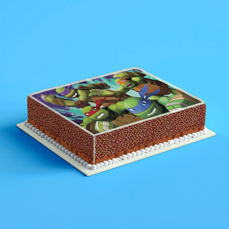 Ninja Turtles taarttopper, rechthoekig